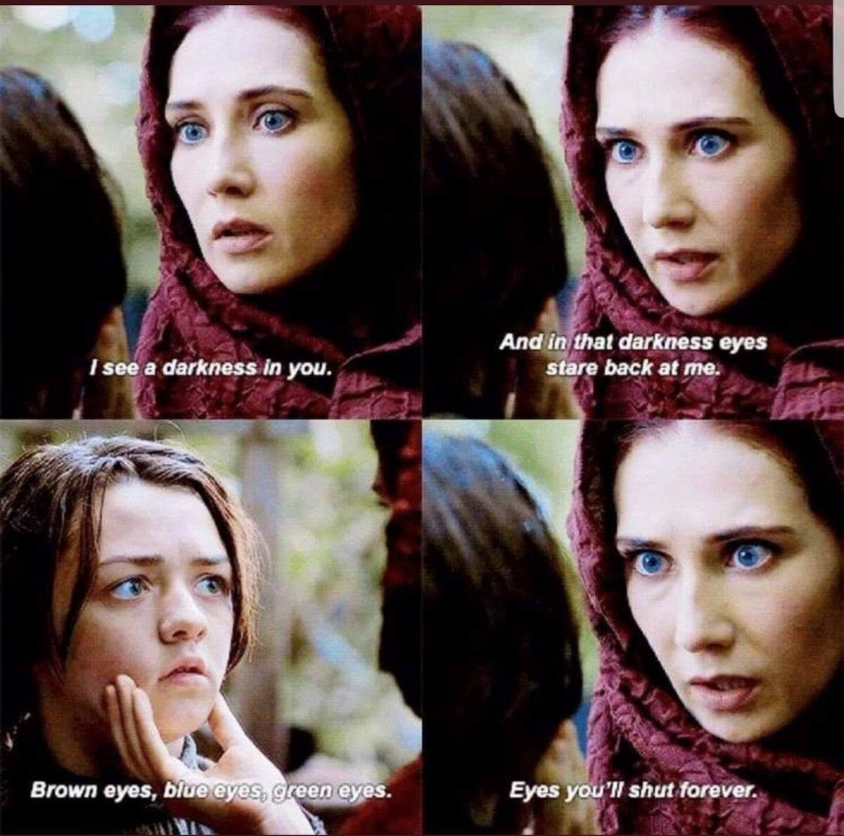 heyitskeeee's tweet photo. Your thoughts? #NotToday #GameOfThrones https://t.co/3ohurmH5BG