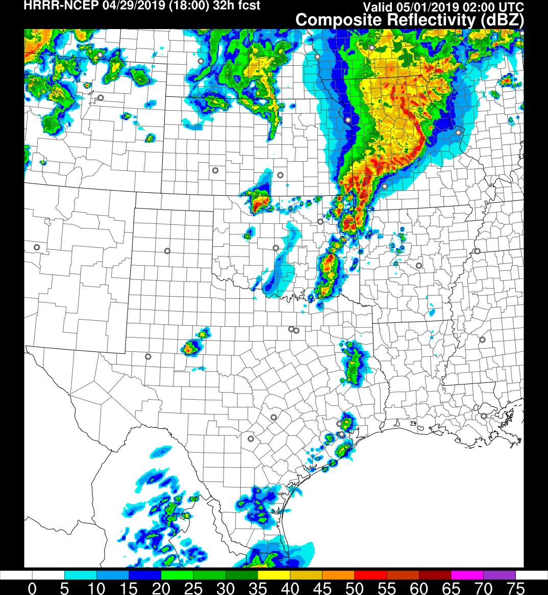 MrMeso62's tweet image. This doesn't look good if reality is anywhere near what the HRRR generates. Will be long day tomorrow. #qlcs #bowecho #mesovortices
