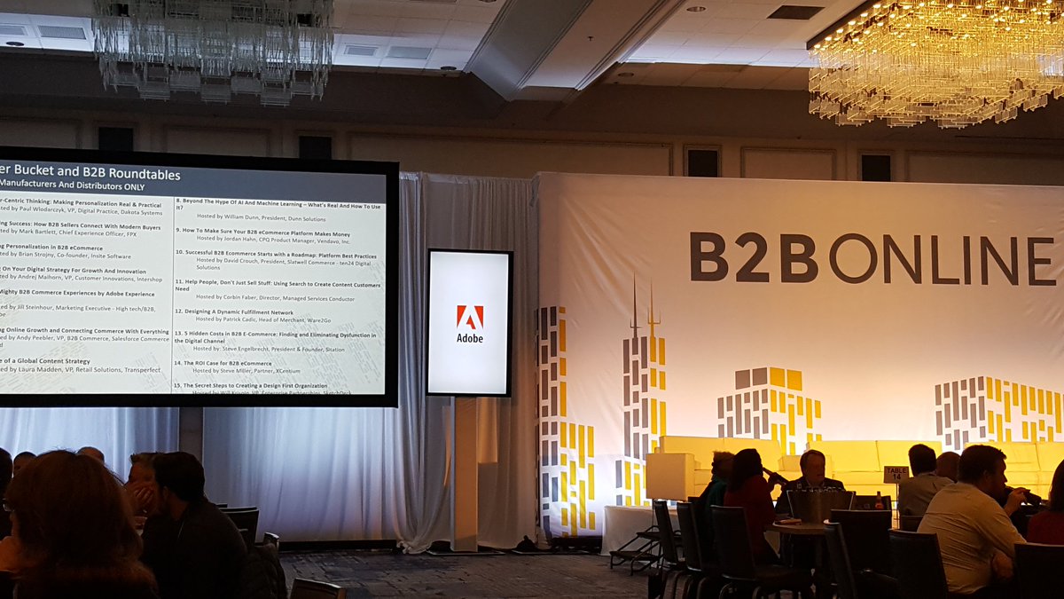 Jill_Steinhour's tweet photo. Hosting a roundtable discussion on #B2B #commerce + come join my keynote preso tomorrow 11am-tuesday #b2bonline #AdobeB2B #AdobeHighTech https://t.co/2XBTzgcKcl