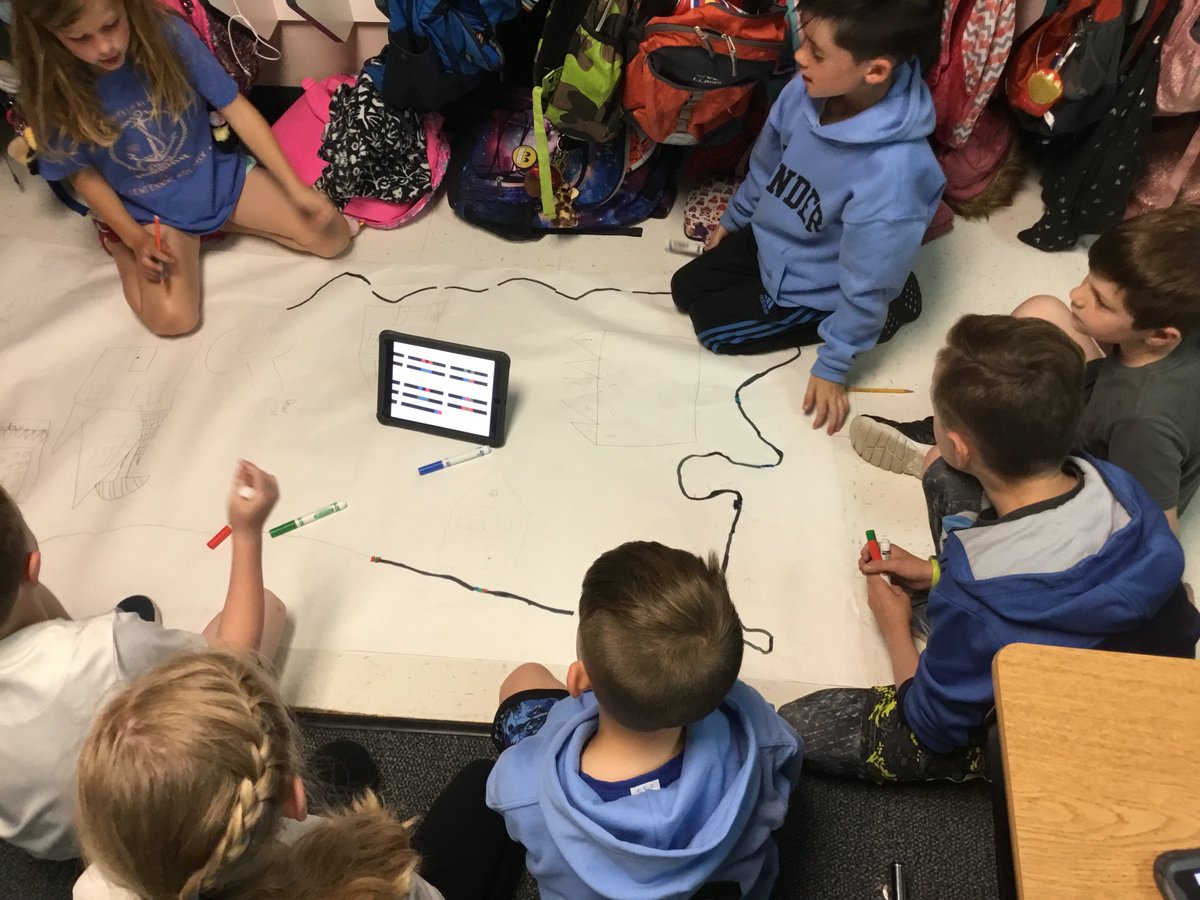 MoltenisMarvels's tweet image. Our experiences from Saturday's Dragon Dash inspired us to recreate the 1-mile fun run &amp;amp; the 5K (pretty close to scale) @SMSD_Corinth We loved measuring &amp;amp; designing tracks to race our @Ozobot for some #screenfreecoding