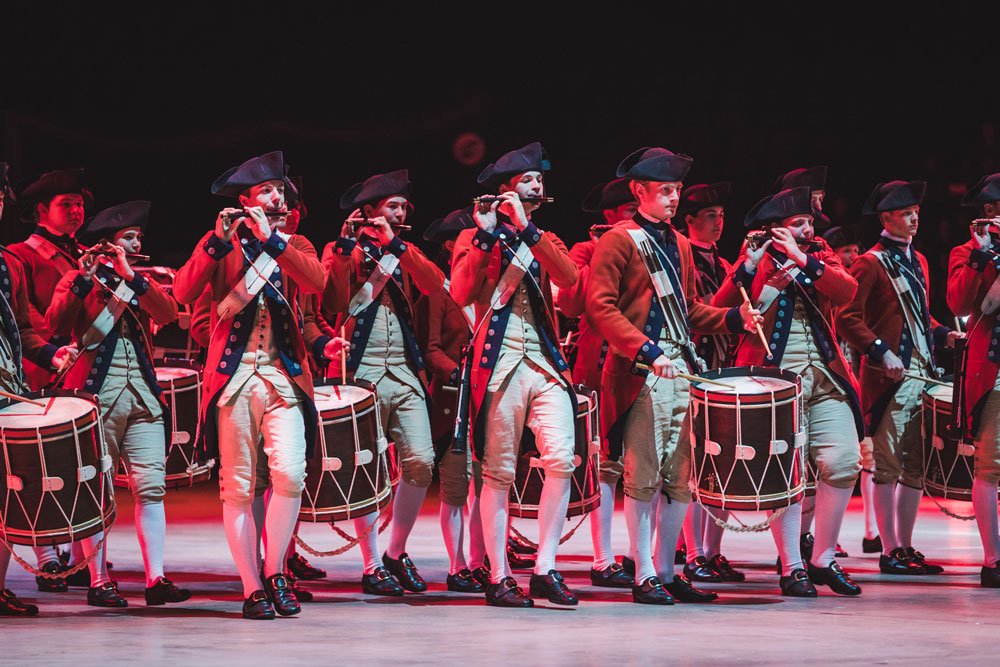 colonialwmsburg's tweet image. Recap: Senior members of the Colonial Williamsburg Fife and Drum Corps — ages 15 to 18  — shined bright at the @VaArtsFest's @VaTatt in Norfolk, Virginia last weekend. Check out behind-the-scenes and on-stage photos on the blog: bit.ly/2WfNnmn