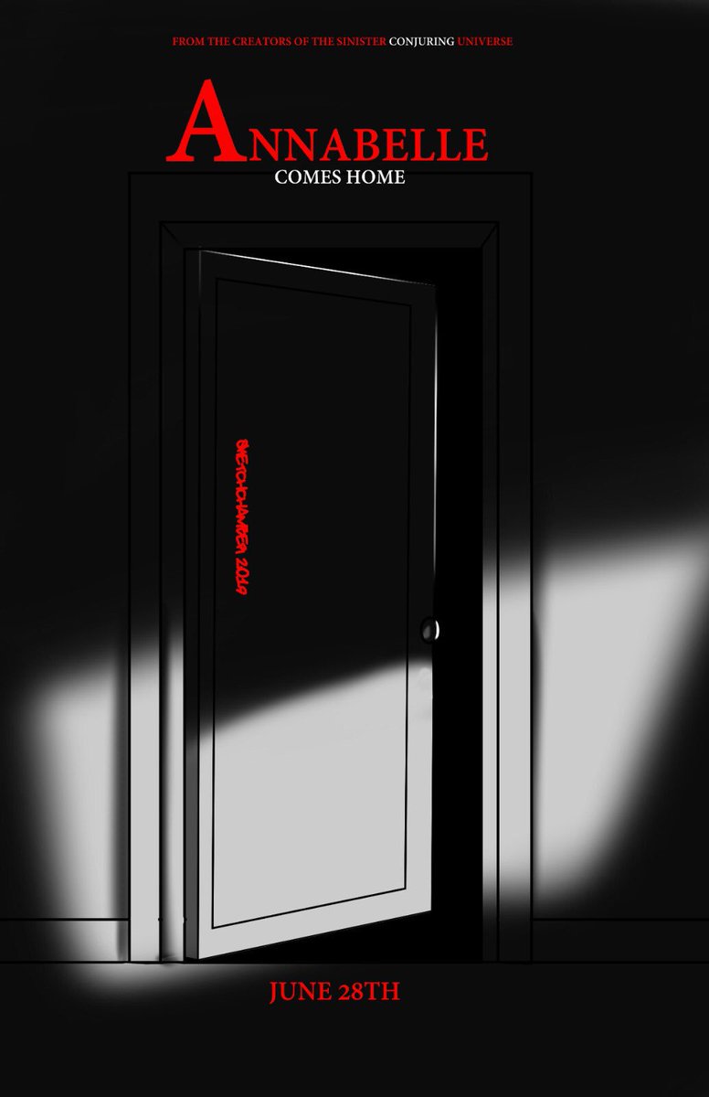 offical_gang's tweet photo. Feeling inspired so I decided to have some scary fun 😱#AnnabelleComesHome #Conjuring  #scarymovie #screamfest #spooky #horror #HorrorMovies #blackartist #artistsontwitter https://t.co/pd3IWpiyDa
