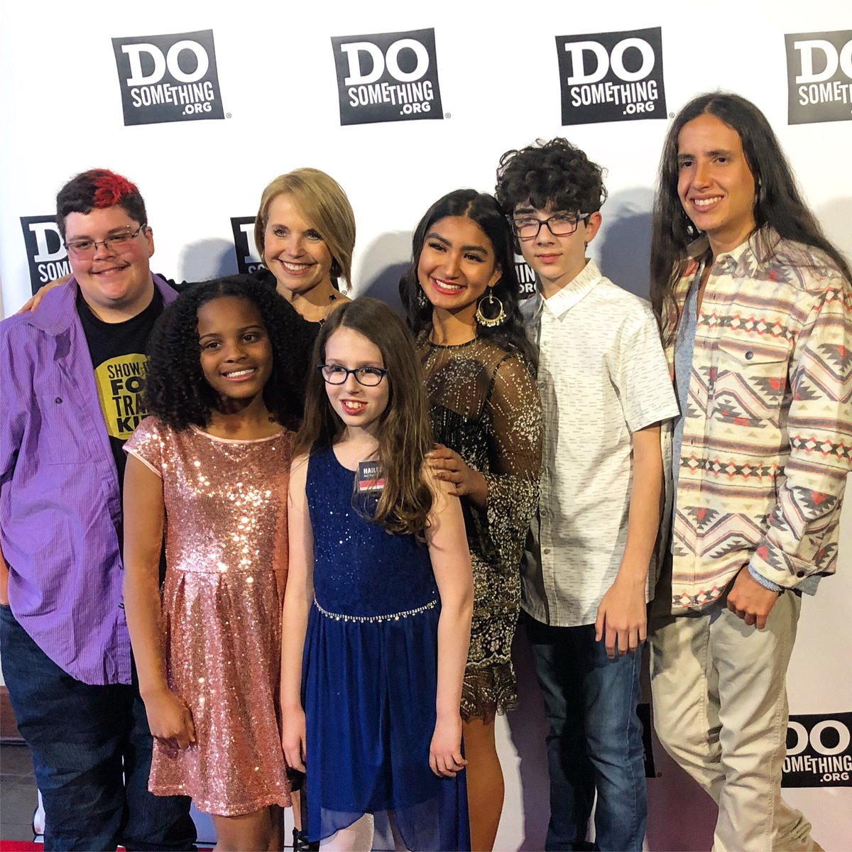 ...And here are the youth activists with fellow DoSomething.org Empower Player honoree, ⁦<a href="/katiecouric/">Katie Couric</a>⁩! 💖 #DSgala2019