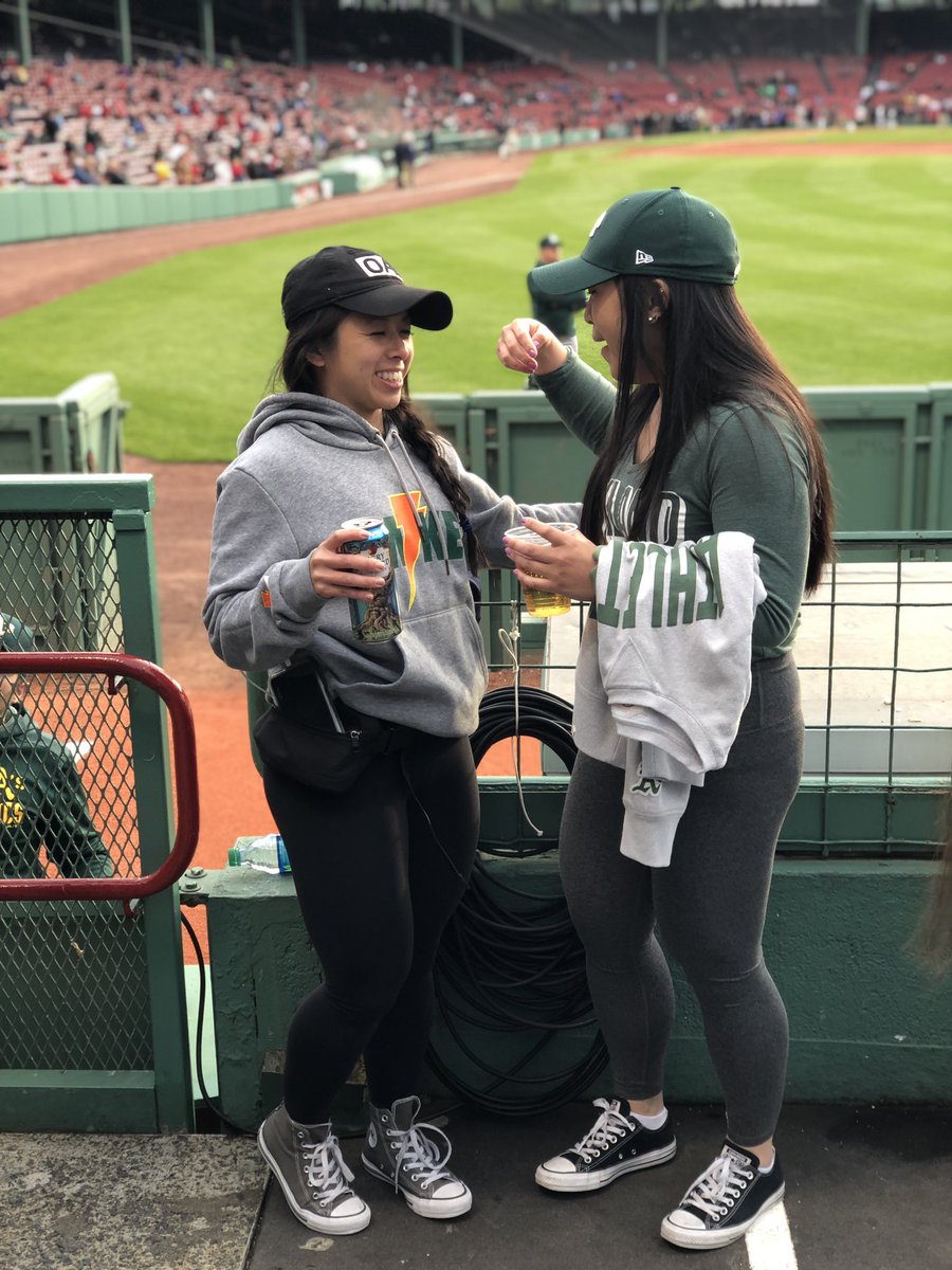 Reppin <a href="/Athletics/">Athletics</a> at Fenway. #RootedInOakland #oaklandathletics