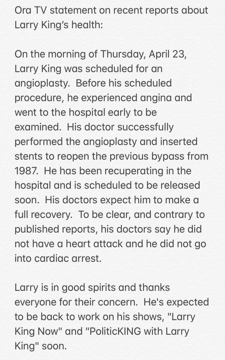 Larry King Death Cause Of Larry King Death How TV Host Died