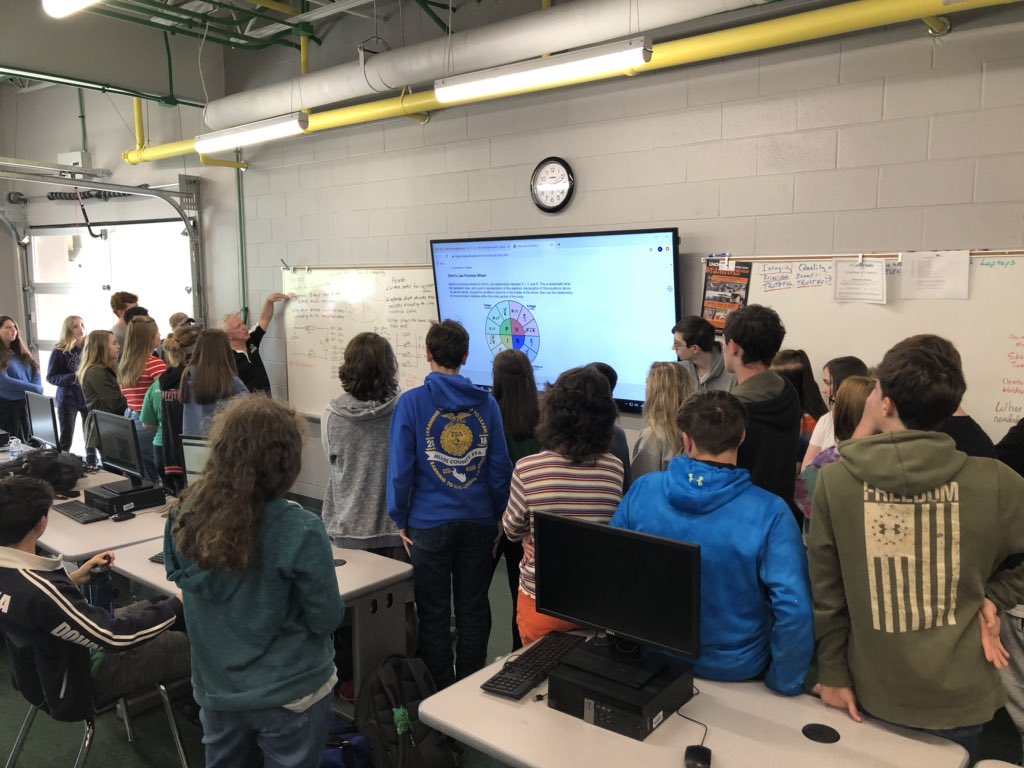 carrie_gupton's tweet photo. Took a little field trip to MC4 to learn about electricity from Mr. Mattingly before our @ArgumentDriven lab in integrated science this week @MEADECOUNTYHIGH @MeadeScience #alloneallin #adi #ngss #usingourresources #collaboration https://t.co/OXPlyTRwla