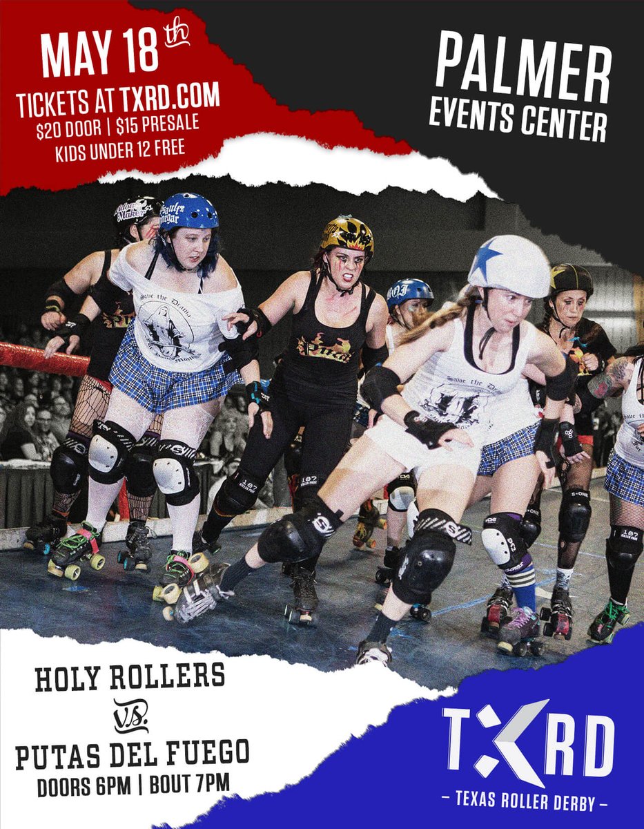 Next up: the holier-than-thou <a href="/TXRDHolyRollers/">The Holy Rollers</a> take on the fiery <a href="/putasdelfuego/">Las Putas Del Fuego</a> on 5/18! Come check out all the hard-hitting banked track roller derby action right here in Austin, Tx! Get your tickets NOW at universe.com/txrd  😇🔥 #atx #rollerderby #keepaustinweird