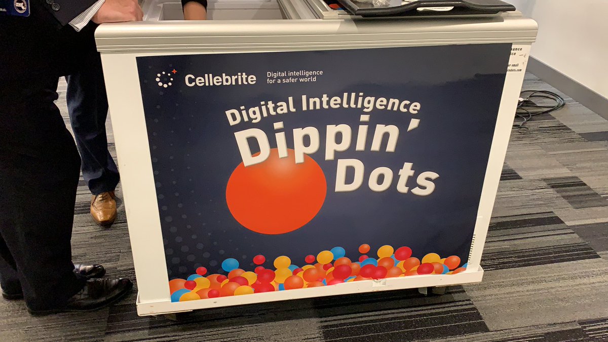 NCCC_MA's tweet photo. Spotted near room 108... @DippinDots @Cellebrite_UFED @Cellebrite #2019NCCC https://t.co/yEkl00vRvF