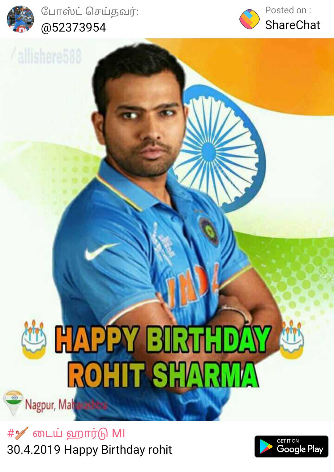 Happy birthday rohit Sharma sir 