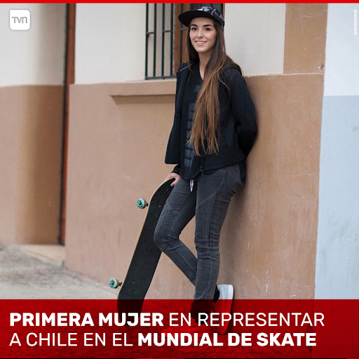 TVN's tweet photo. María José Rojas será la primera mujer en representar a Chile en la Street League Skateboarding (SLS) que tendrá su primera fecha este 25 y 26 de mayo en Londres ✨👏👏 ¡Vamos con todo! 🙌🙌 https://t.co/X5iTmaCxdt