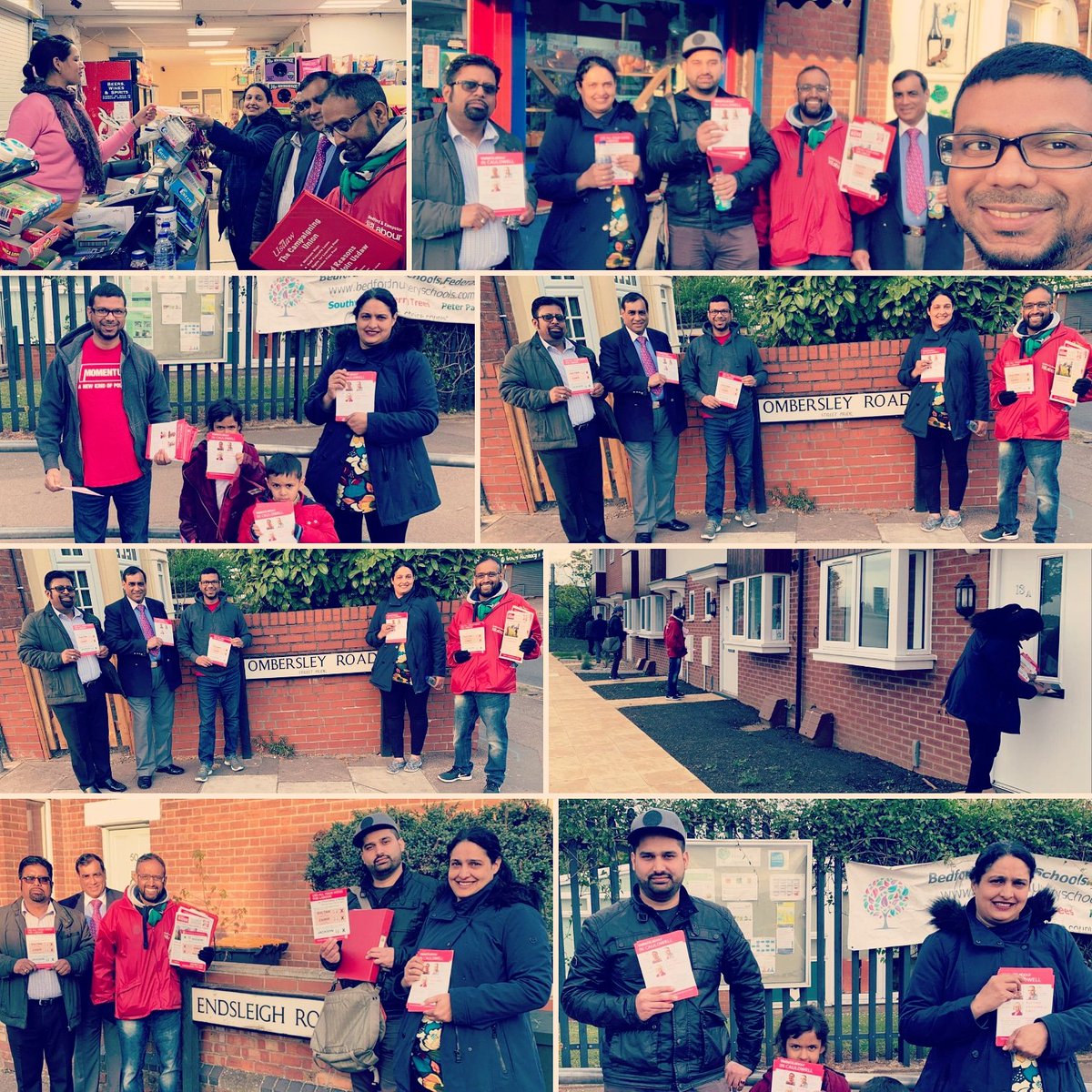 LabourCW's tweet photo. Another marathon session of canvassing in #CauldwellWard. Lot's of positive responses on the #LabourDoorstep as well as few issues raised which Fouzia &amp; Abu will act on. Thank you to #TeamCauldwell for joining us.

#Cauldwell  #BedfordElections #LabourSelfie #VoteLabour #Bedford https://t.co/bh6FhPtF7C