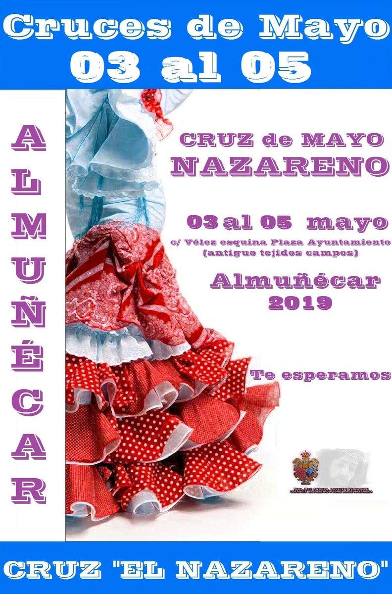 nazarenoalmunec's tweet photo. Cruz Mayo "NAZARENO" 

Te esperamos en la Cruz de Mayo "NAZARENO" situada en calle Vélez esquina con Plaza del Ayuntamiento del 3 al 5 de mayo a partir de las 12:00 horas.
@NazarenoGJ @AlmunecarAyto
@penitentesexita @EncuentroCofrdA
@BandaSentencia
@Javi_yanez
#Almuñécar https://t.co/FgdnQCNtzk