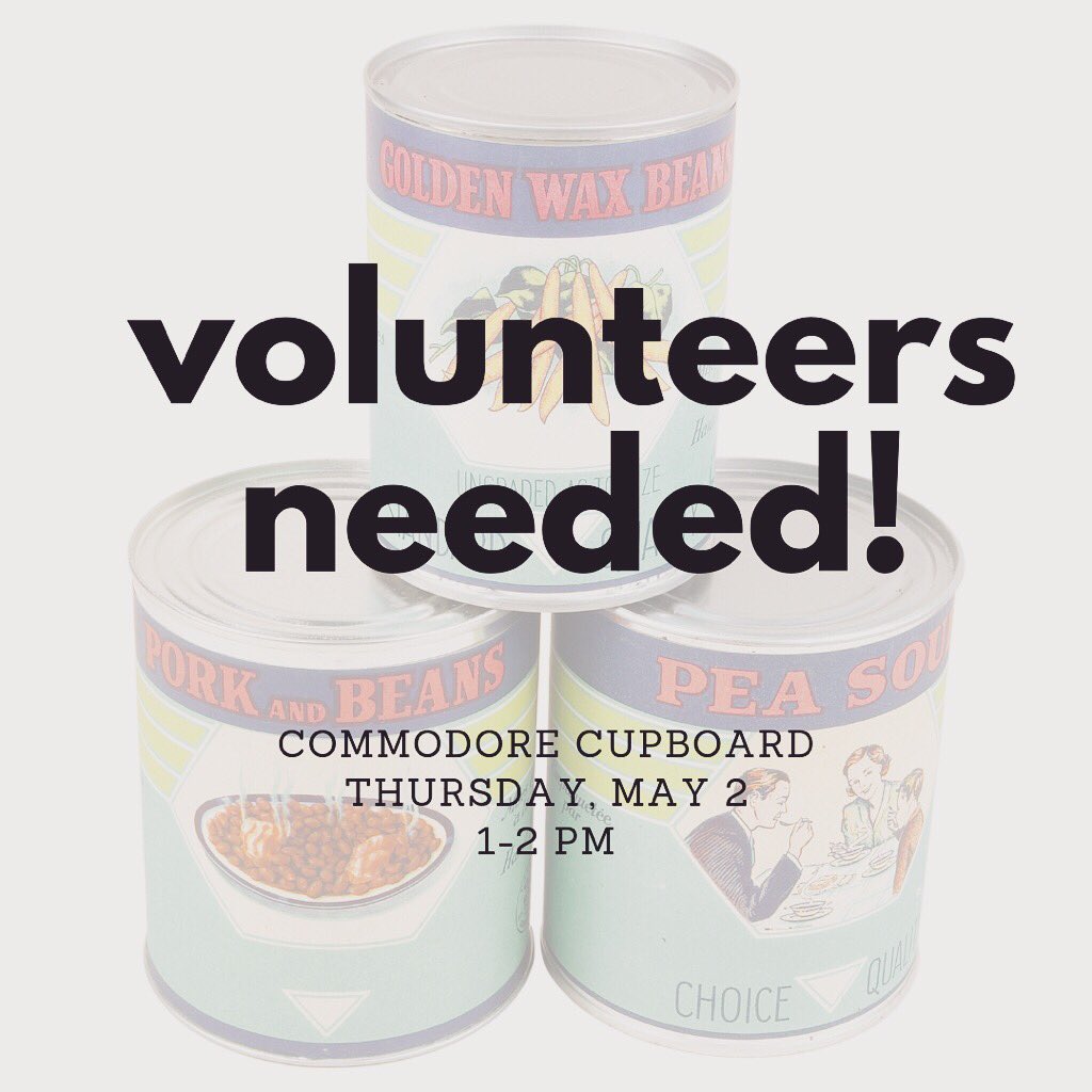CCOLC3's tweet photo. The Commodore Cupboard is hosting an event this Thursday, and they’ve asked us to help sort all the items that get donated! Let us know if you’re able to join us to help serve our campus community in this way! https://t.co/Qohwhd4BnH