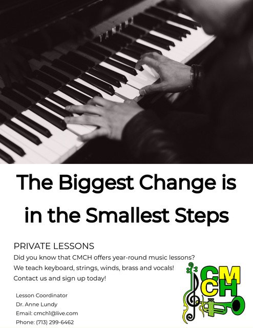 Did you know that the greatest musicians in history started music at an early age? ...maybe you did, but did you also know that many continued to recieve coaching into adulthood?
If you want to learn a new instrument or dust off an old one, we've got you covered! #CMCHTX #lessons