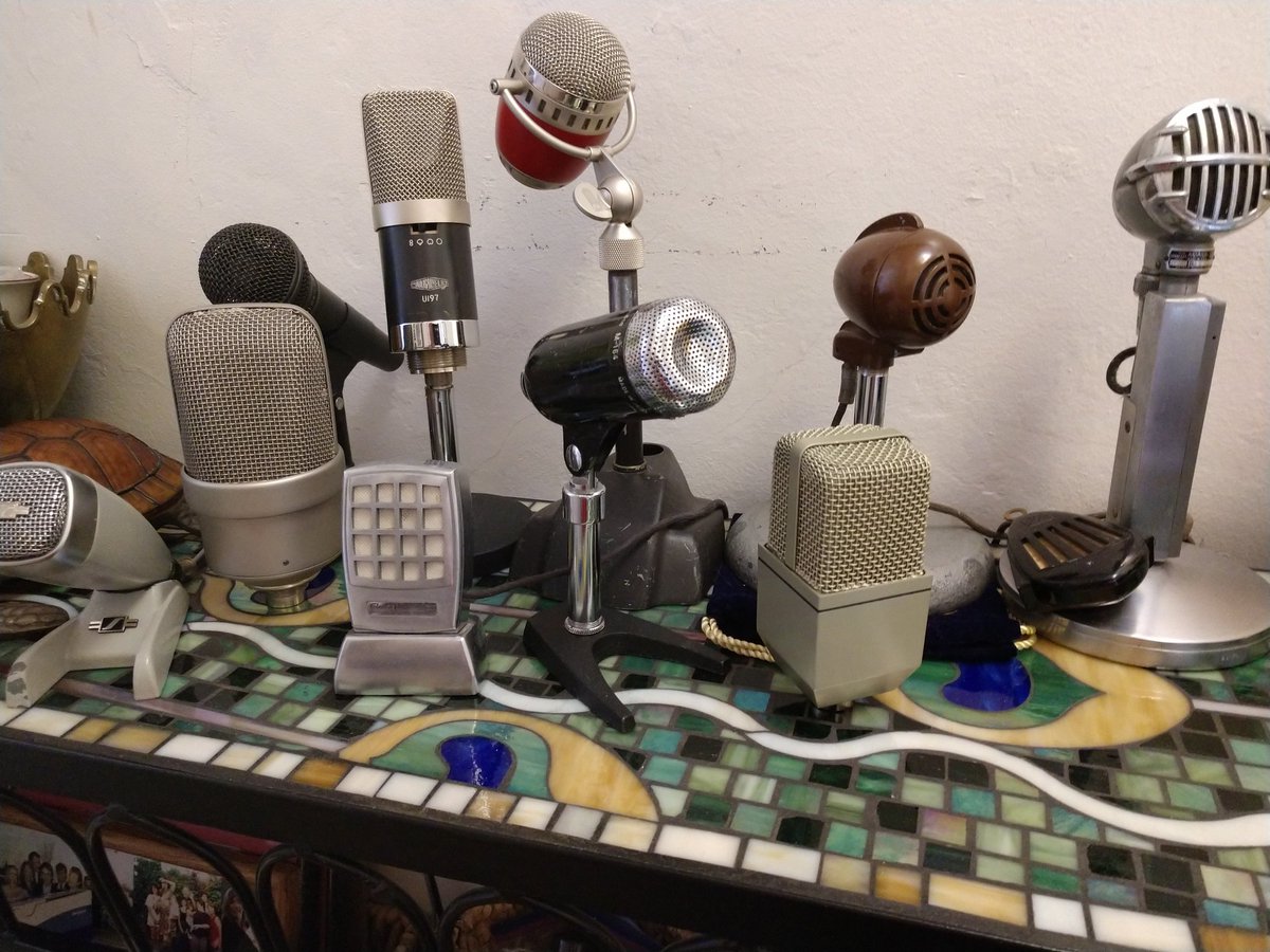 Old and odd microphone collection.