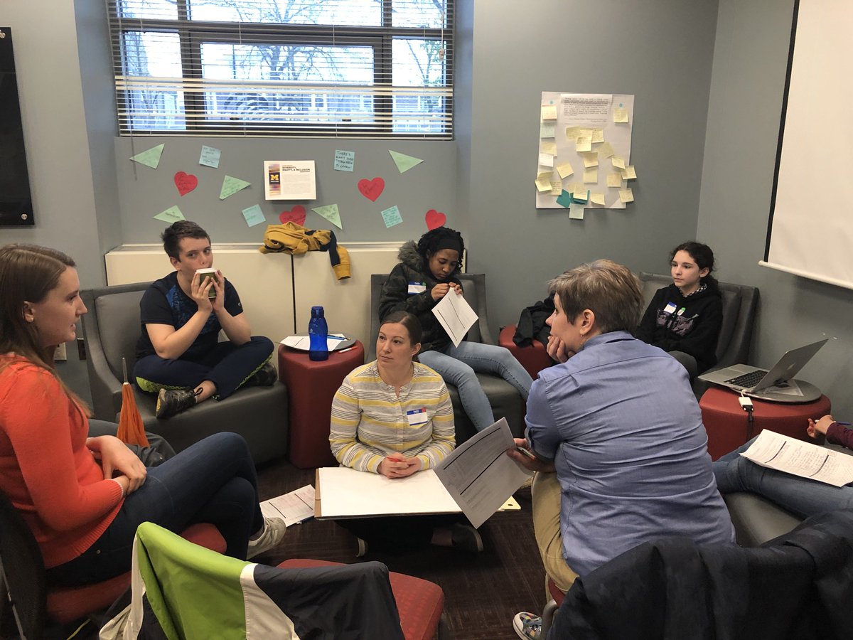 JAustinEDU's tweet image. I'm grateful to all of the incredible students + teachers who came to @umichSweetland today to learn more about #writingcenters + continuing visioning their own. We have a great @WashISD writing center network committed to literacy, community + equity through peer learning. #WC2P