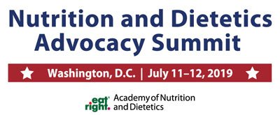 Join colleagues to advocate for our profession in Washington, D.C., July 11-12, at the Nutrition and Dietetics Advocacy Summit, formerly known as the Public Policy Workshop, and help shape the future of America's health!

sm.eatright.org/NADAS #eatrightPRO