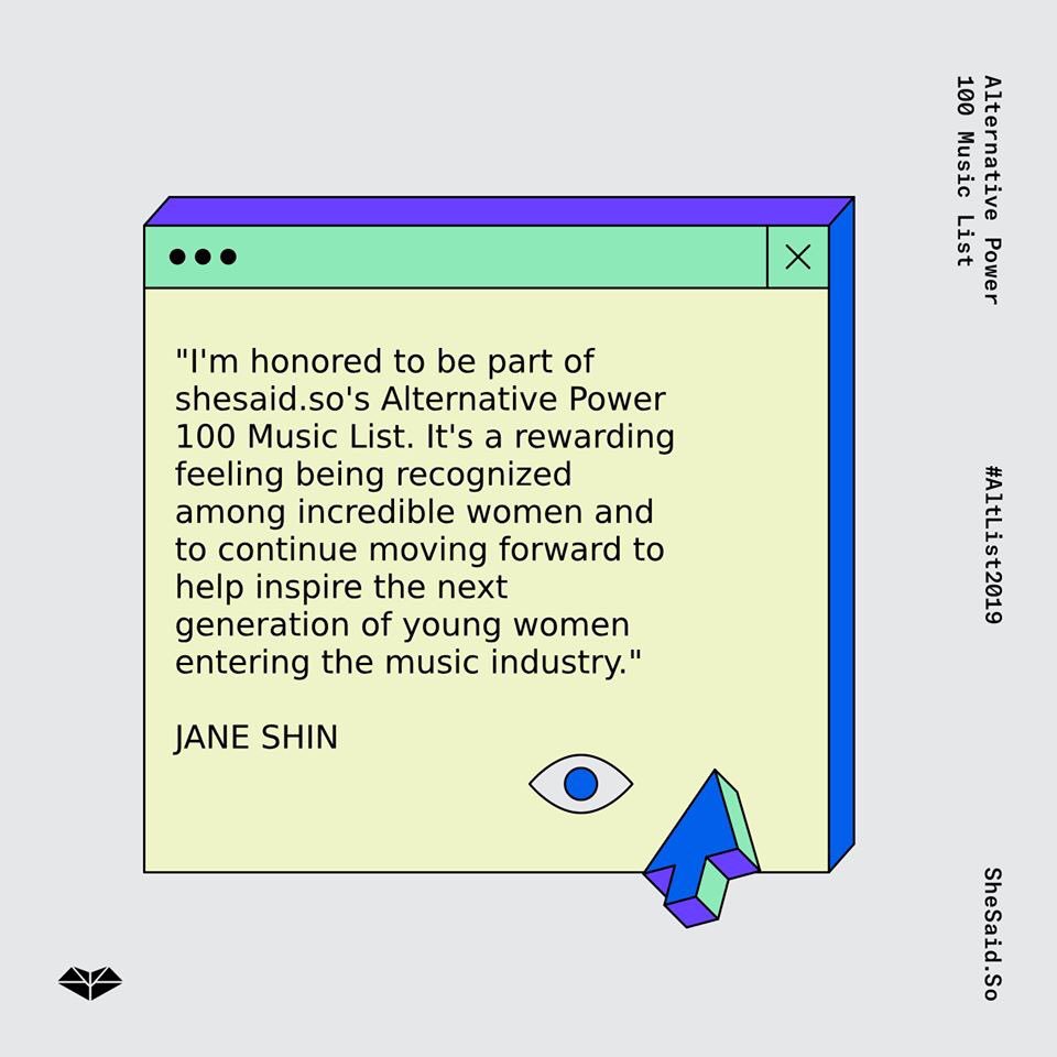 shesaid_so's tweet photo. Congrats @janeshin on getting listed in this year’s #AltList2019! Out to Alexis Giles for the words of praise 🙌  https://t.co/QZ5rRpCCqv https://t.co/sxv58IsDux