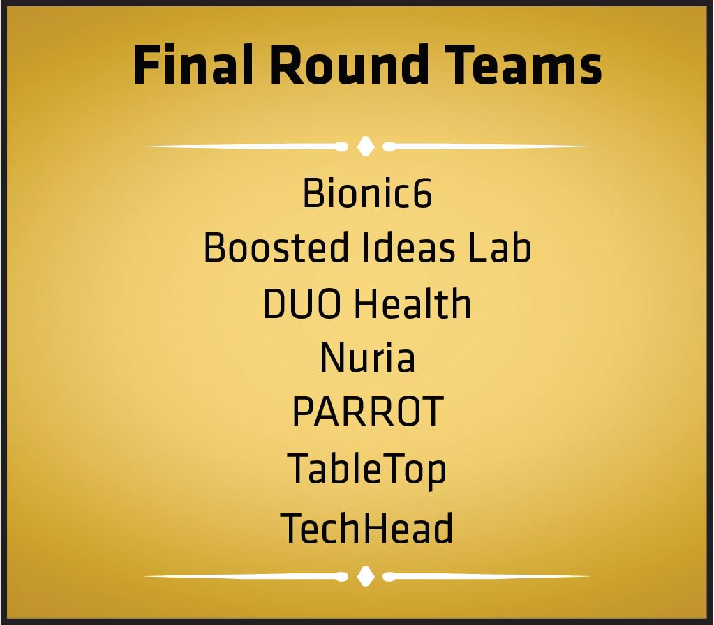 Congratulations to the seven teams moving onto the Final Round of the Shocker New Venture Competition! Be sure to join us this Friday at 1:30 in Devlin Hall for the finals. To learn more about the teams competing, visit wichita.edu/snvc.