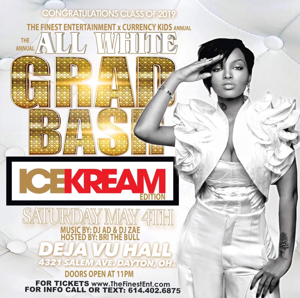 Queen__chy's tweet photo. CLASS OF 2019‼️
2 for $10 tickets are online right now!
👉🏾 https://t.co/SJABDZUSKr
⚪️ #AllWhiteGradBash2019 ⚪️
👨🏾🎓#ICEKREAM Edition 👩🏾🎓
@THE_FINEST_ENT @therealkalynn #FinestEnt #CurrencyKids @BriTheBull @DJZae_ @_TheRealDjAd @DymiereFinch #Kappas 👌🏾 #Alphas 🤙🏾 @DeltaXiAlphas https://t.co/lRVK4lEnRP