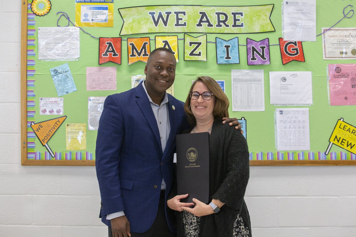 HoCoGovExec's tweet photo. Join me in congratulating Ms. Connie Stahler for her recognition as the Maryland Association of Elementary School Principals 2019 Assistant Principal of the Year! Ms. Stahler is an innovative leader who consistently creates the best opportunities for all our students to succeed. https://t.co/ItRiLMLkhs