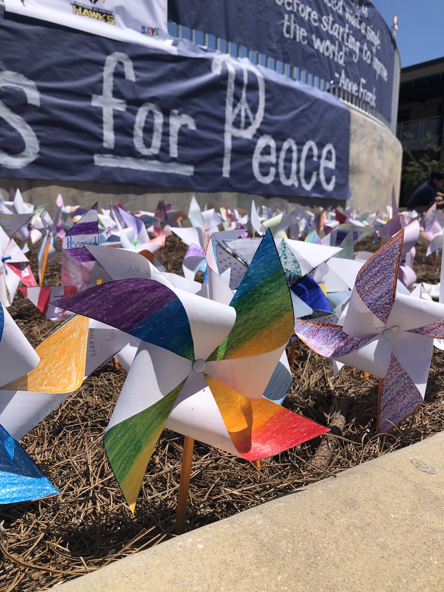 difyesci's tweet photo. @HorizonAcadFL @NATIONALSAVE and NJHS members honoring Holocaust Rememberance Day with over 700 student created Pinwheels for Peace. Their hard work paid off powerfully and beautifully. I am so proud of them @TheIHRA @HolocaustMuseum @BenWhitehouse98 #clubadvisor https://t.co/GXw3lC62cD