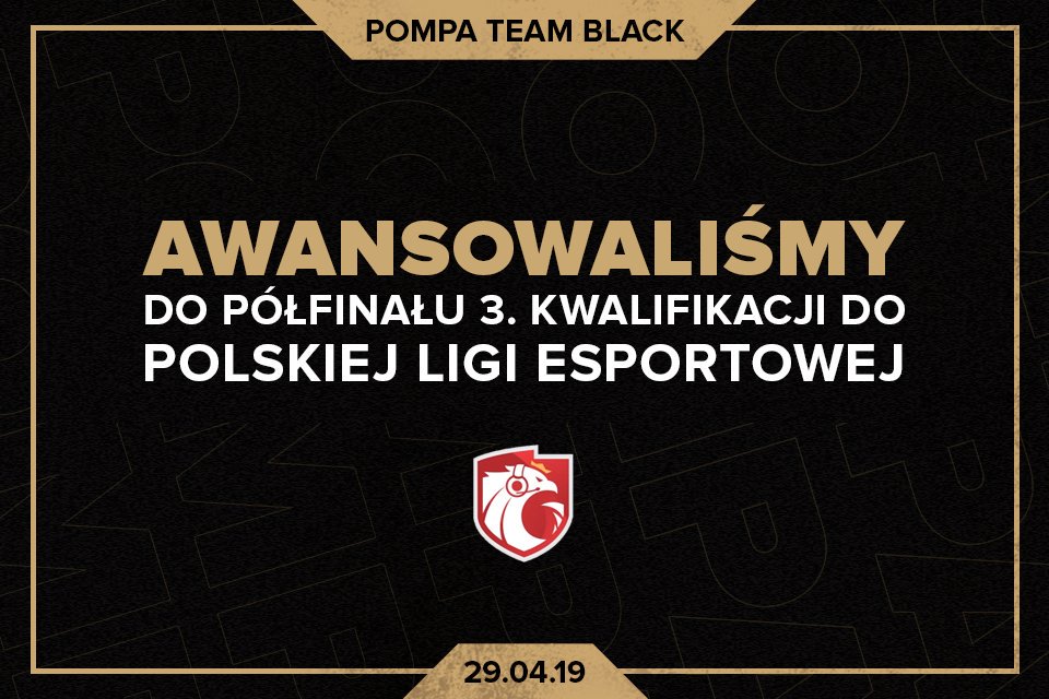 Dzisiaj PT Black wygrało wszystkie swoje mecze, a tym samym awansowali do półfinału kwalifikacji do PLE! 💥

Jutro półfinał i finał, trzymamy kciuki &lt;3