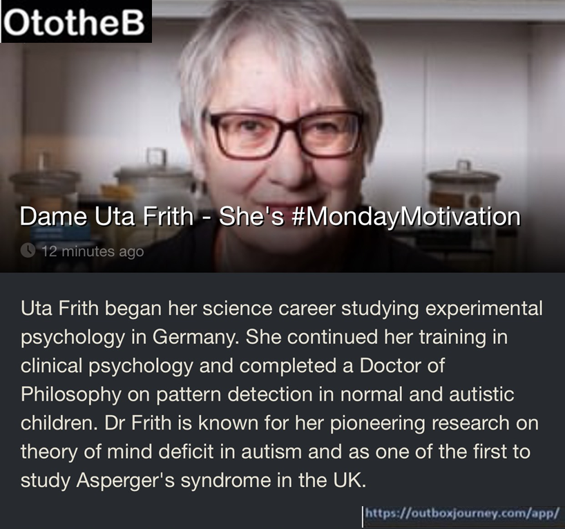 FranklinStem's tweet photo. The inspirational Dame Uta Frith (@utafrith), pioneering researcher of Theory of Mind in Autism, is @Stemettes #MondayMotivation!

Stemettes is an award winning social enterprise, inspiring &amp; supporting young women in #STEM - Download their app HERE: https://t.co/rK3V9lRG3A https://t.co/gVMJ6S5xuV