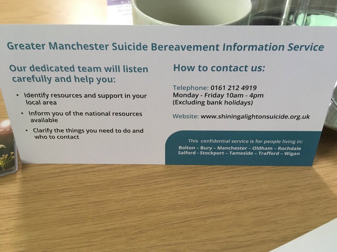 WLewisCordwell's tweet photo. @storm_cic #STORMevent New service launched on 01.04.19 to Support those bereaved by #Suicide with a #website https://t.co/UuvEhpKafR #Helpline 0161 212 4919 Mon - Fri 10:00 -16:00 pm @RNSPublications @SlaterGordonUK @Shane231189 @SJMcDonn @samaritans @CruseCare @cbukhelp https://t.co/D9S10wlaZ5