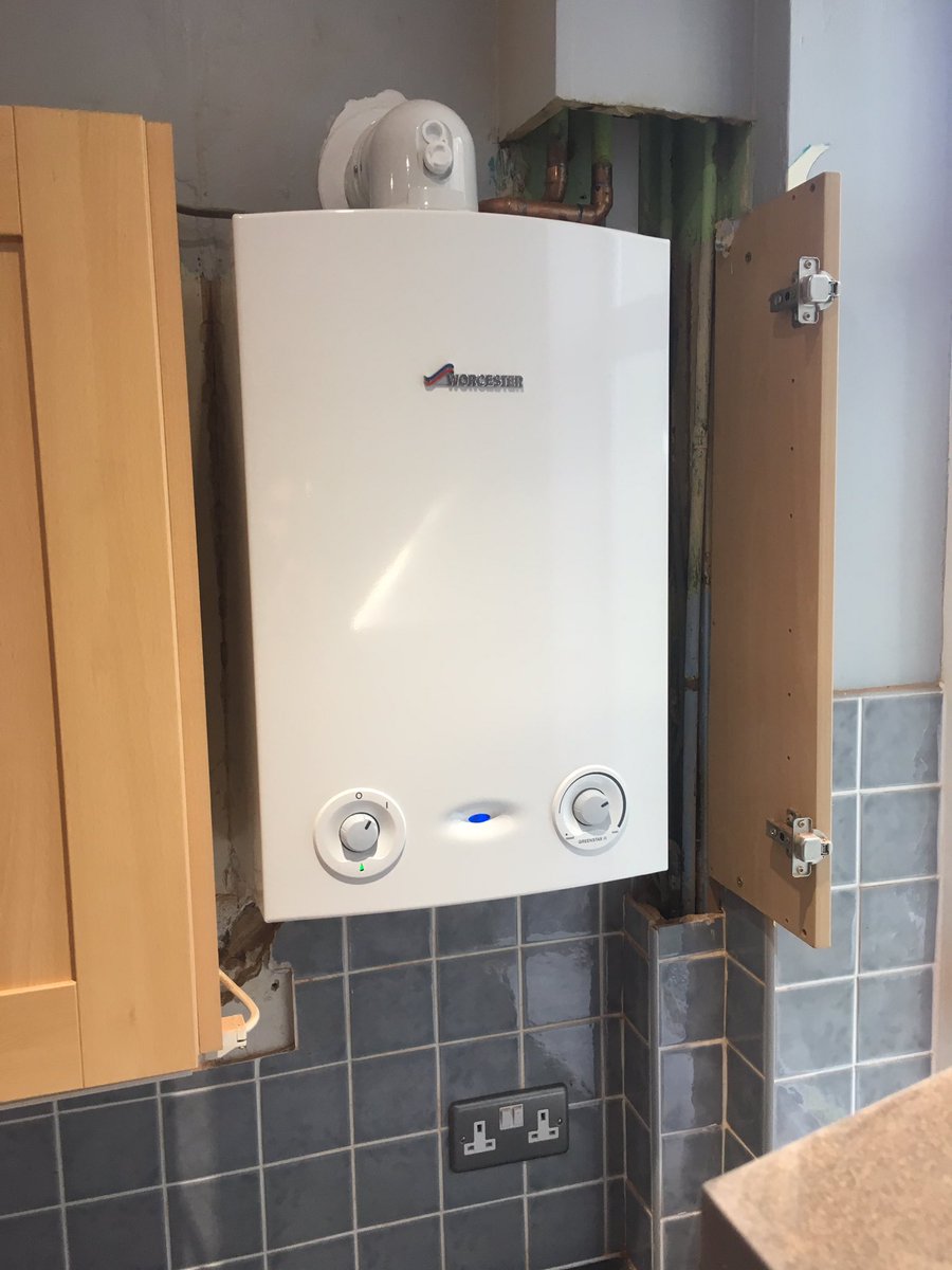 HeatingConway's tweet photo. New boiler fitted last week. Worcester boiler, new cylinder and hive heating. Call now for a free quote. #conway Heating https://t.co/oyWmxHWppf
