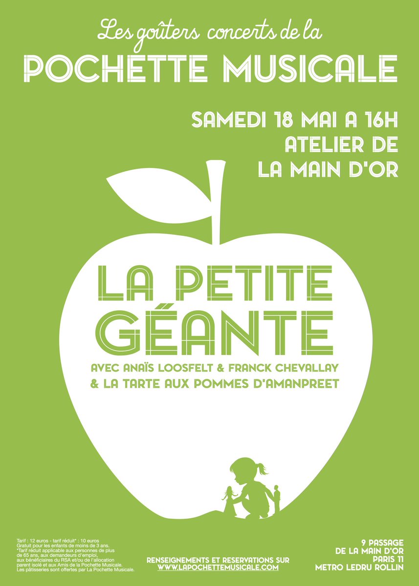 LaPochetteParis's tweet photo. La Pochette Musicale débarque à #paris11 pour son dernier #gouterconcert de la saison avec  ♡ la Petite Geante ♡. @Mairiedu11
#musique #kids #sortie #piano https://t.co/tUWl0ld5gy