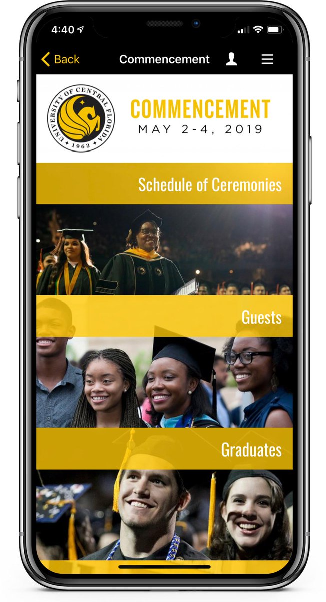 ucfmobile's tweet image. The @ucfmobile app is celebrating our @UCF graduates and welcoming our new Knights this week with mobile guides to Commencement and Orientation. Download UCF Mobile at ucfmobile.ucf.edu to stay connected!