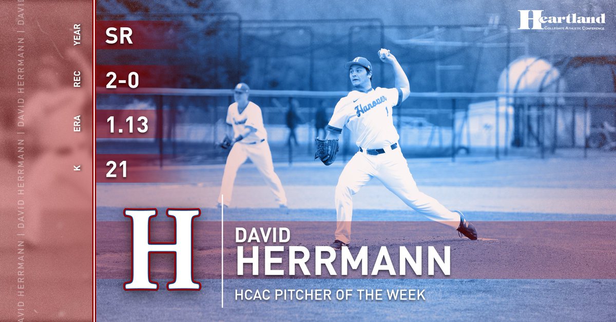 HanoverPanthers's tweet photo. #HCbase: Herrmann tabbed @HCACDIII Pitcher of the Week
#PantherPride #d3baseball #hcac #NCAAD3 | https://t.co/TXQmLTnFZd https://t.co/Xwsckp25SD