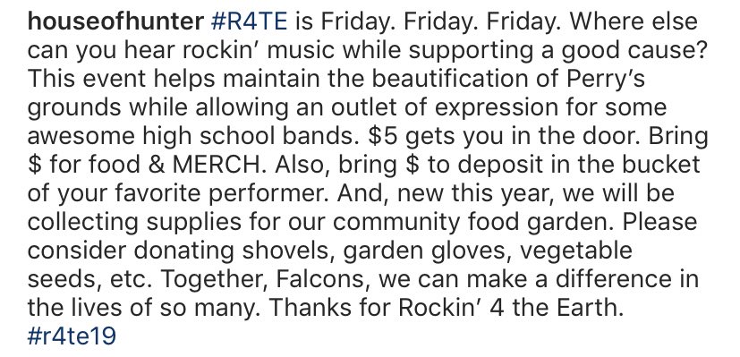 PMHSStuVo's tweet photo. Read the info! Come to the show! Support @PMHSenviro! #werocktogether #r4te19 https://t.co/Z1Qyy0Gq3F