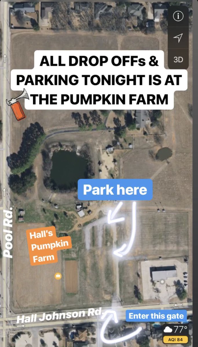 🚨🚨NO PARKING OR DROPPING OFF AT THE WAGON WHEEL TONIGHT - ONLY AT HALL’S PUMPKIN FARM NEXTDOOR 🤠