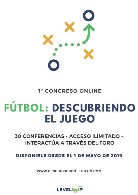 Apuntado al 1° Congreso de Fútbol de @LvLUp_Coach: Descubriendo el Juego con profesionales como @IgorOcaPulido, @Alexortiz1987, @Rivilla_, @AranburuHaritz, @EnricSoriano__ , @JoseleVodafone, @blabaien, @PepeRuiz9 o @aesparraga.