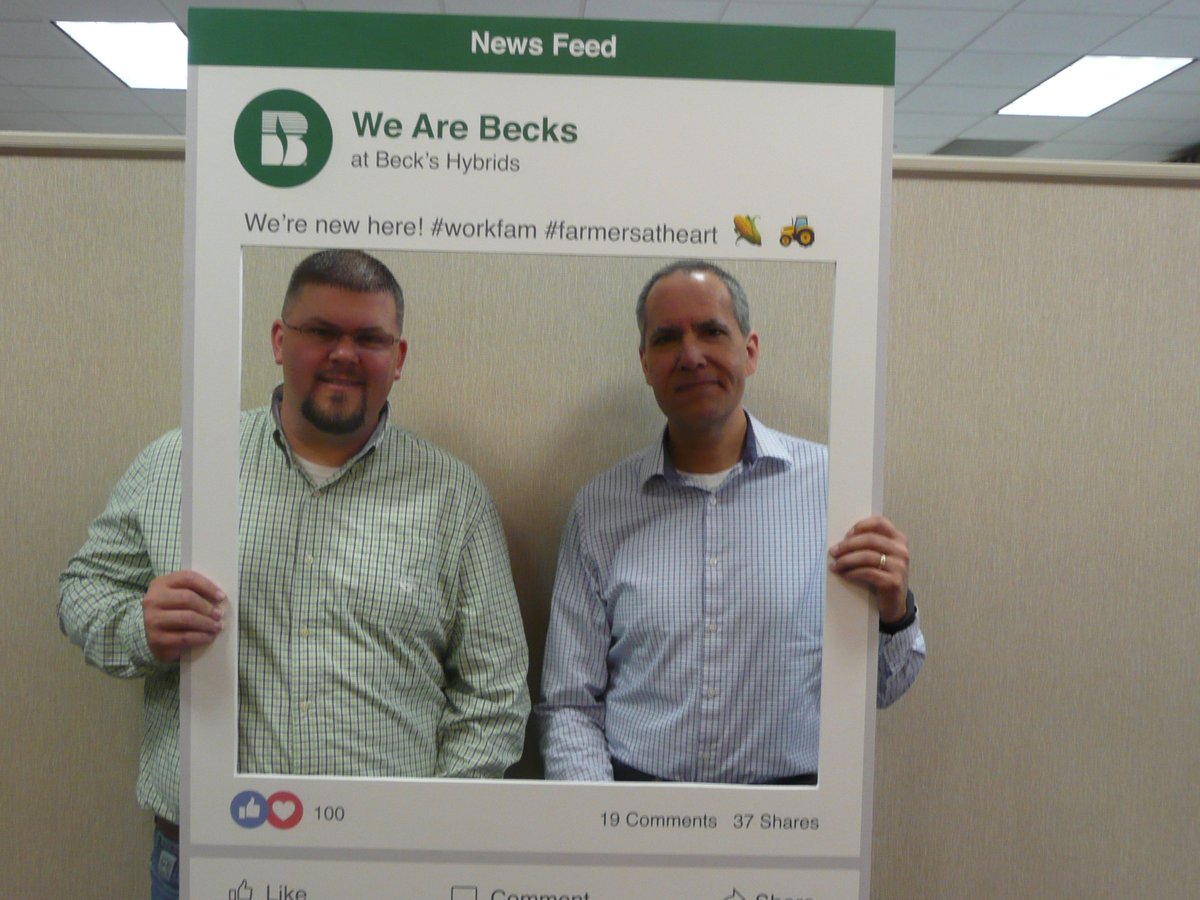 WeAreBecks's tweet photo. Here we GROW again....show some love to our newest employees, Nathan and Alan!!!  🌽💗  #welcome #wearebecks #beckshybrids #farmersatheart https://t.co/uTZgLA5R7w