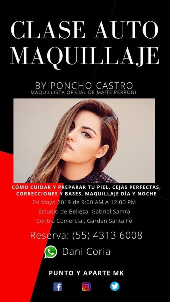 Quedan pocos lugares ...! Ya tienes el tuyo..? Este 4 de mayo nos vemos #makeupartist #makeupbyponcho