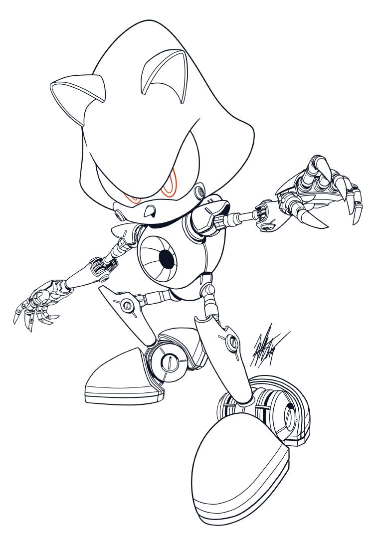 Metal Sonic #fanart #digitalart #coloring #medibangpaint #robot