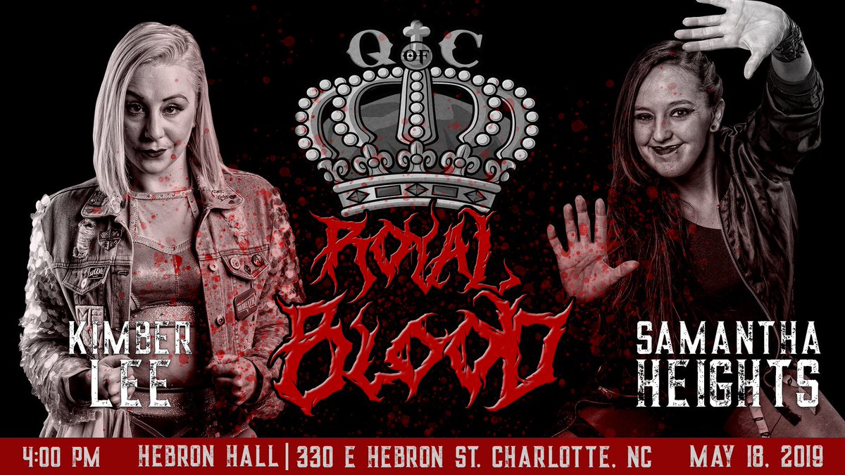 queensofcombat's tweet photo. The #NextQueen makes her return to Queens of Combat and it's Samantha Heights that will be guarding the gates! Will Kimber Lee prevail or will the #LostQueen protect the throne?
Hebron Hall. Charlotte, NC. 4pm.
https://t.co/pukL9WJaXi https://t.co/GkBIqf2KzX