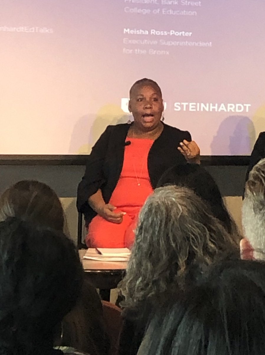 ccaruso1's tweet photo. .@MeishaPorter - excited about the BRONX Plan and Community Partnerships. “We’re developing teachers to value their communities.”  #SteinhardtEdTalks #CommunitySchools https://t.co/MWVB2T2xpt