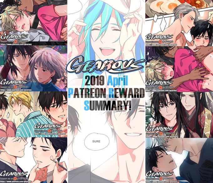 2019 April Reward Summary! Support me on Patreon before the 30th and get early access to original comics and exclusive NSFW rewards + Animated Gif+ PSD+ High resolution Rewards of the month?Thank you for supporting me!
https://t.co/rG8NTt7XGD 