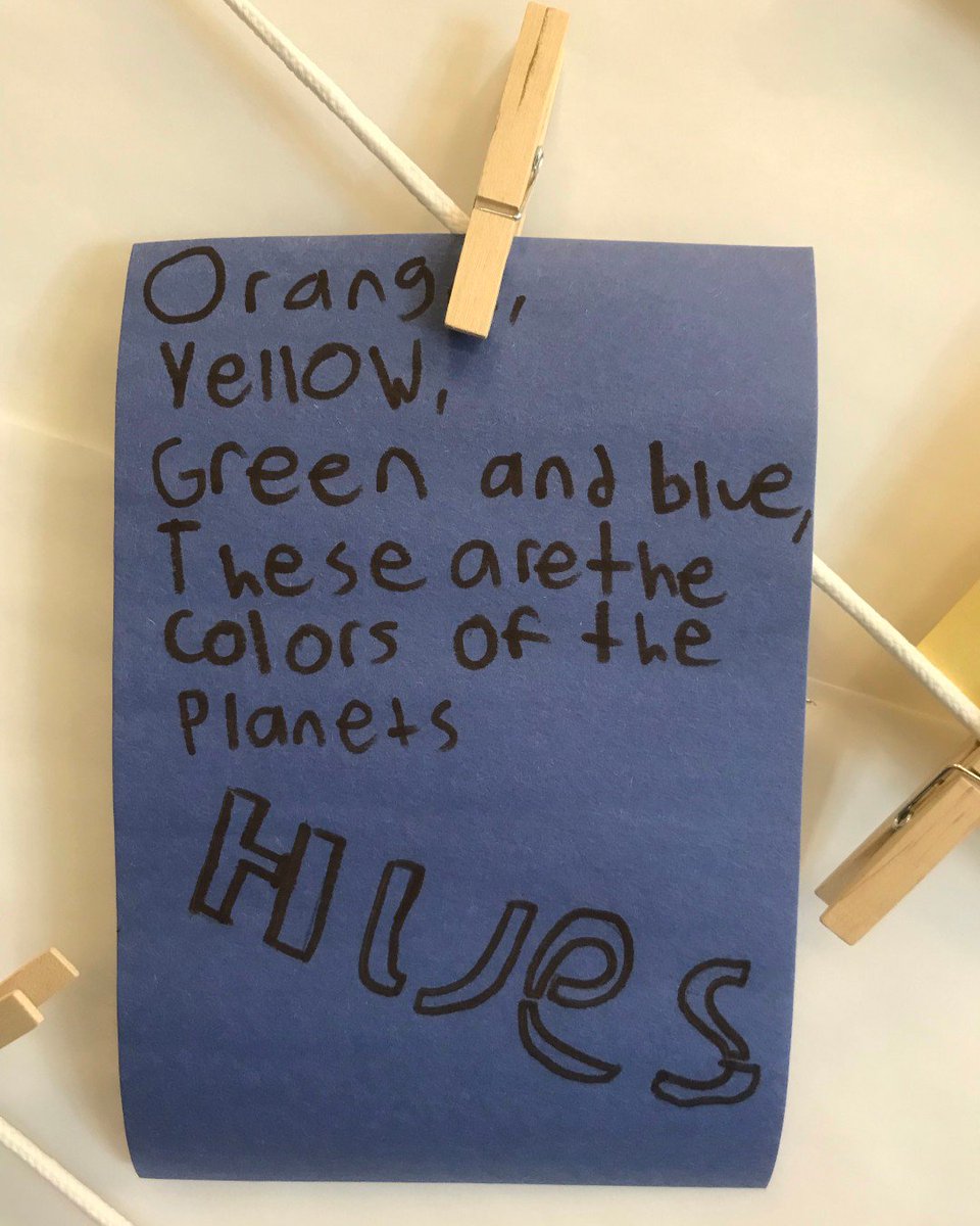 HudsonRivMuseum's tweet photo. 6th graders from @PVCplacetobe explored the #SolarSystem in the #HRMPlanetarium, then were inspired to create their own additions for our interactive “Take a Poem, Leave a Poem” wall. See how our programs combine #Art & #Science—follow #MuseumEdMonday https://t.co/ZGqrSoR8kl https://t.co/g9pRHMVmUq