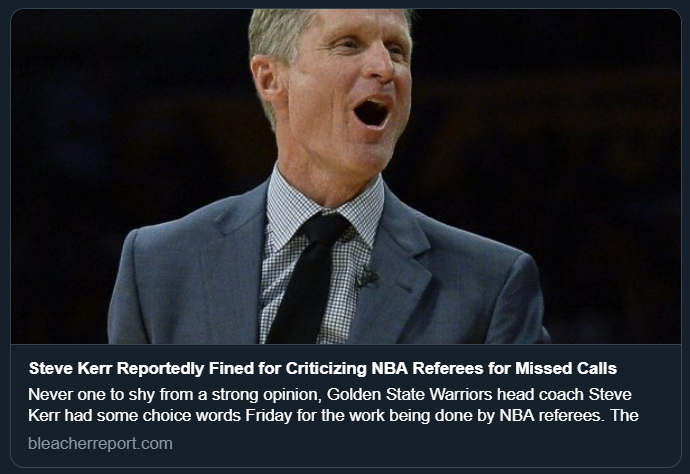 RobKSports's tweet photo. Warriors: "don't complain about the officiating"

Also Warriors: https://t.co/lEgACvPpcY