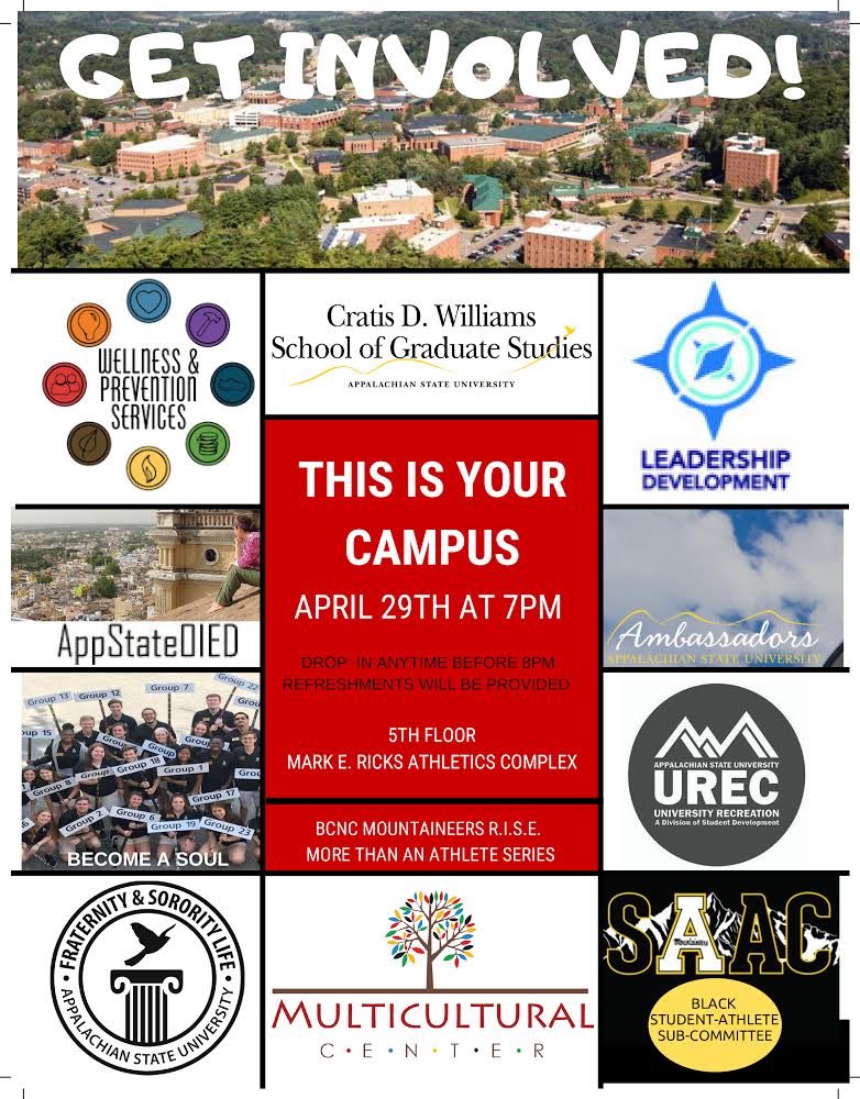 AppStateSAAC's tweet photo. Can’t wait to see everyone tonight! Stop by the SAAC booth to see how you can get involved with SAAC next year! https://t.co/t5R6MhTB2b
