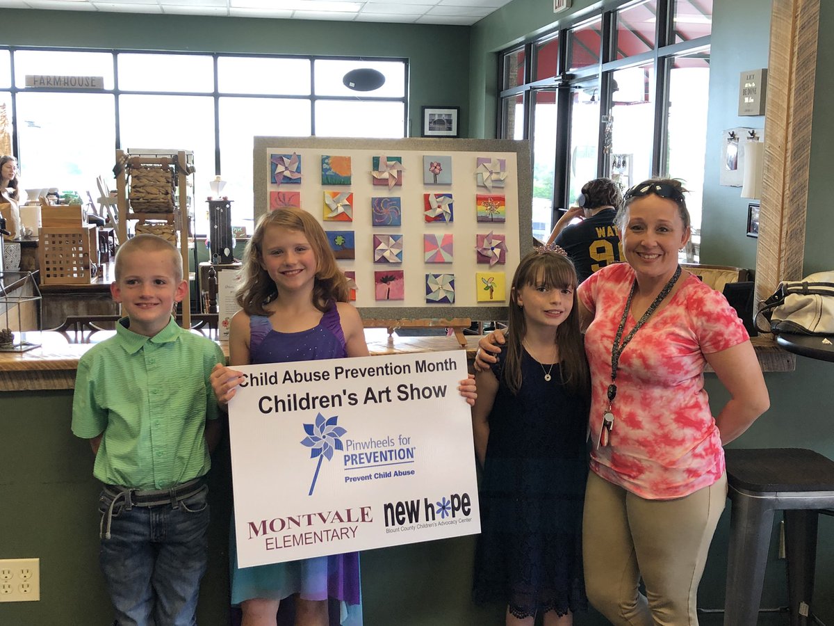 DTRmomof3's tweet photo. Celebrating Montvale Art Club artist  and their pinwheels made for New Hope Children’s Advocacy Center Pinwheels for Prevention. https://t.co/fQ8DSatXUf