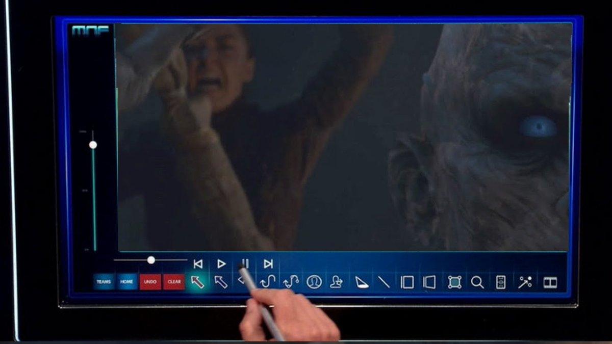 “Shocking. Let me just pause it here. What’s she doing there? Stark’s just burst completely unmarked into the area. I know Winterfell’s a tough place to go, but if I’m the Night King I’m asking my backline who are they picking up? No-one, that’s who! Rancid!” #GameOfThrones