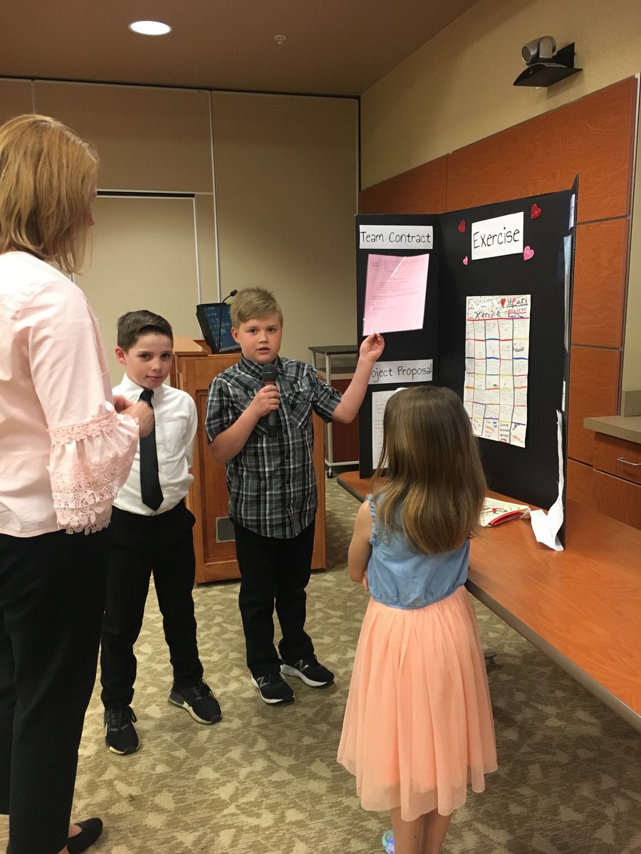 Our third graders getting ready for their PBL presentation for Lake Health  Bd of Directors. #onceacard