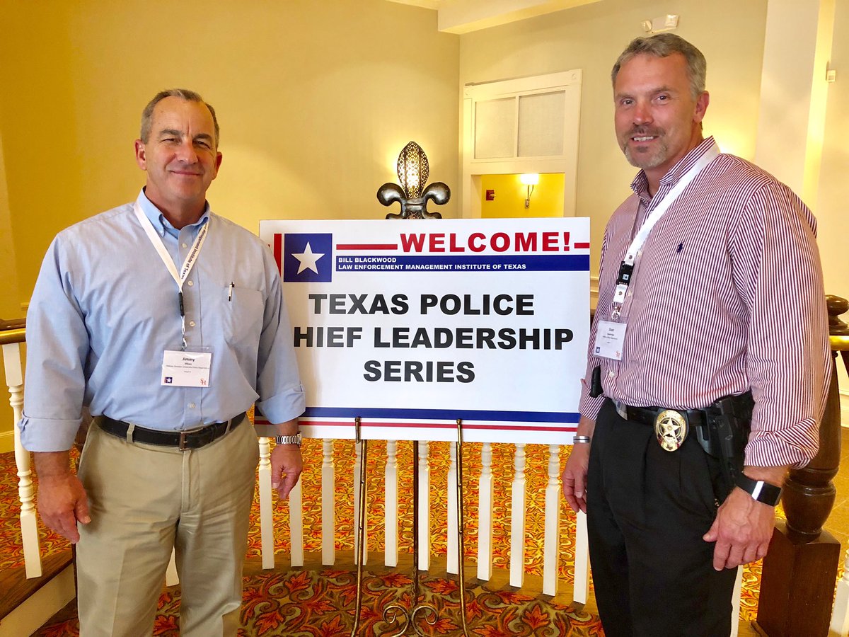 <a href="/YourACUPD/">ACU POLICE DEPARTMENT</a> and <a href="/abilenepd/">Abilene Police Dept</a> chiefs attending <a href="/BlackwoodLEMIT/">Bill Blackwood LEMIT</a>’s Texas Police Chief Leadership Series in Galveston, Texas. The program is taught by nationally recognized experts. Both police chiefs have made it a tradition to attend the conference together.