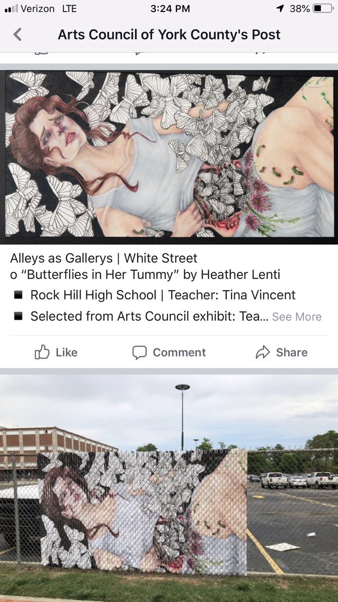 gwatavincent's tweet photo. RHHS artwork selected for fence display on White Street. https://t.co/qozDtluppA